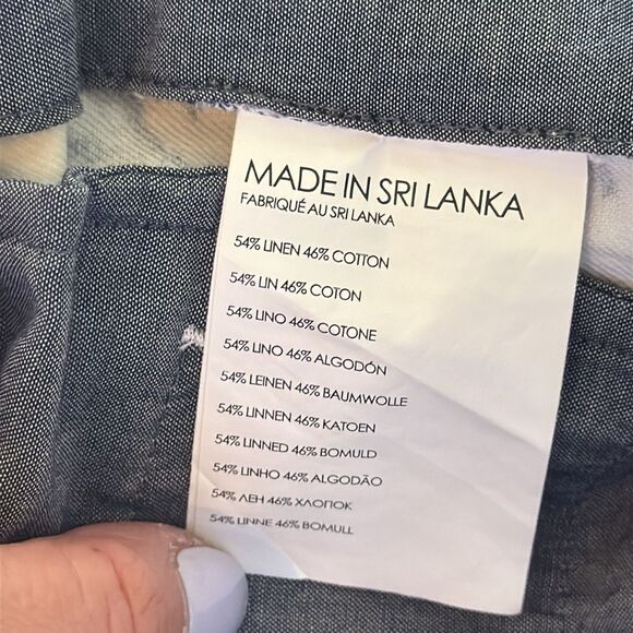 Club Monaco Baxter Linen/Cotton Blend Casual Shorts 6" Blue/White Floral Sz30 - Picture 10 of 11